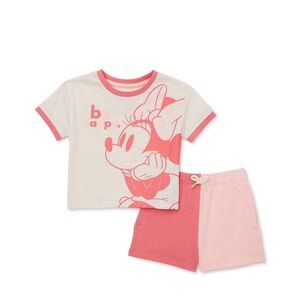 Minnie Mouse Toddler Girls T-Shirt and Shorts Set, 2-Piece, Sizes 3T